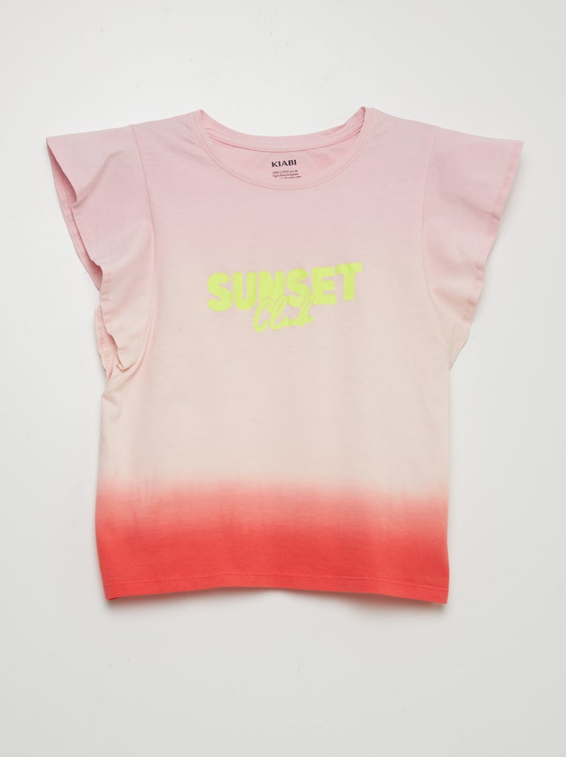 T-shirt em jersey tie and dye ROSA - Kiabi