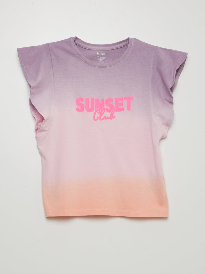 T-shirt em jersey tie and dye VIOLETA - Kiabi