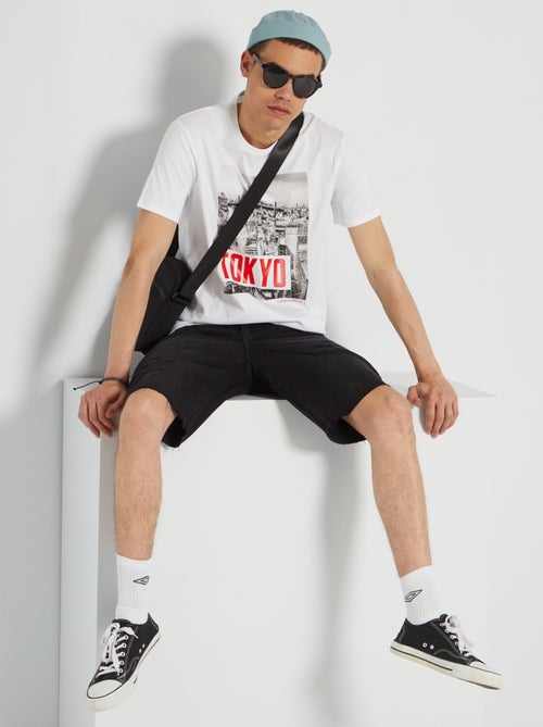 T-shirt em jersey 'Tokyo' - Kiabi