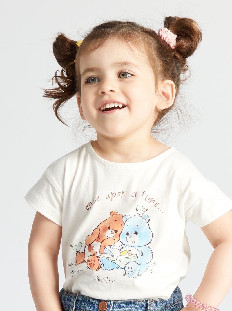 T-shirt em jersey 'Ursinhos Carinhosos' Branco - Kiabi