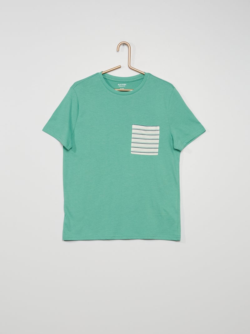 T-shirt em jersey VERDE - Kiabi