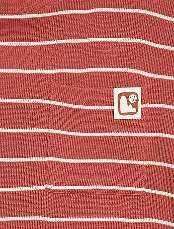 T-shirt em malha às riscas