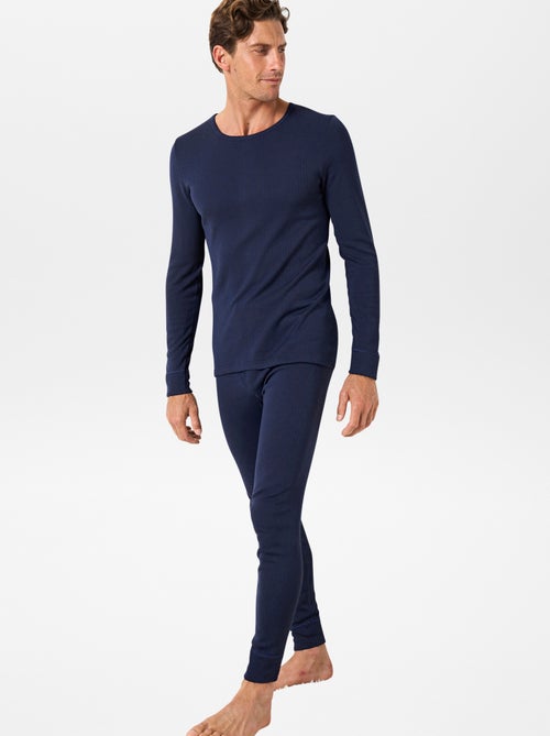 T-shirt em malha canelada Thermolactyl 'Damart' - Kiabi