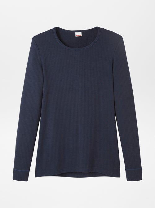 T-shirt em malha canelada Thermolactyl 'Damart' - Kiabi