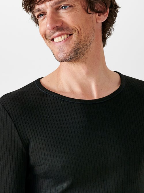 T-shirt em malha canelada Thermolactyl 'Damart' - Kiabi