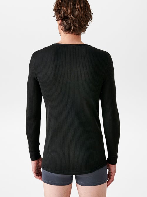 T-shirt em malha canelada Thermolactyl 'Damart' - Kiabi