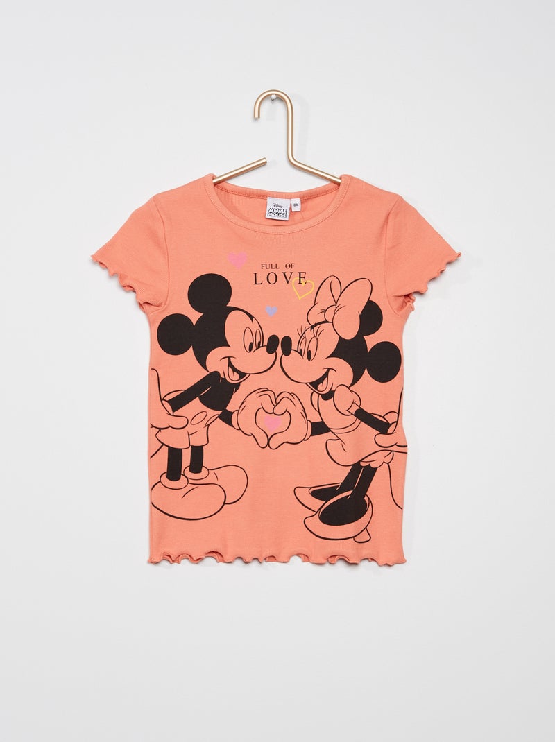 T-shirt em malha canelada VERMELHO - Kiabi