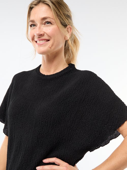 T-shirt em malha com base assimétrica - Kiabi