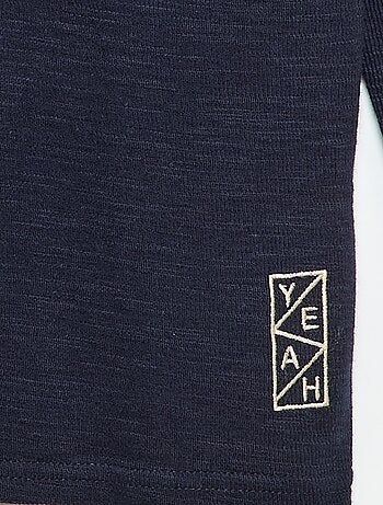 T-shirt em malha com bordado