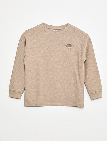 T-shirt em malha com bordado