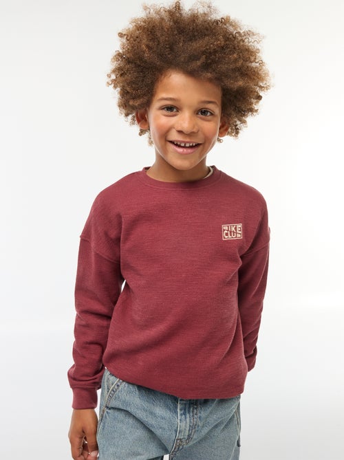 T-shirt em malha com bordado - Kiabi