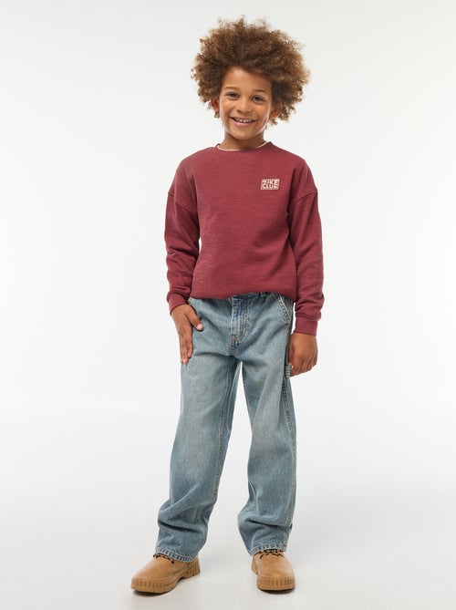 T-shirt em malha com bordado - Kiabi