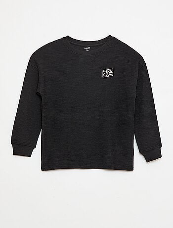 T-shirt em malha com bordado
