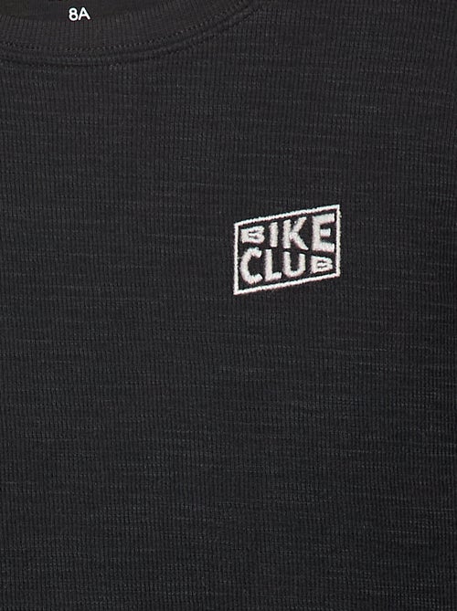 T-shirt em malha com bordado - Kiabi