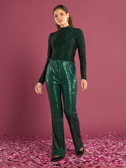 T-shirt em malha com detalhe de beijo e costas decotadas - Kiabi