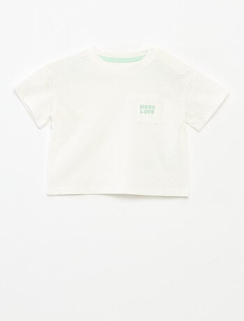 T-shirt em malha gofrada