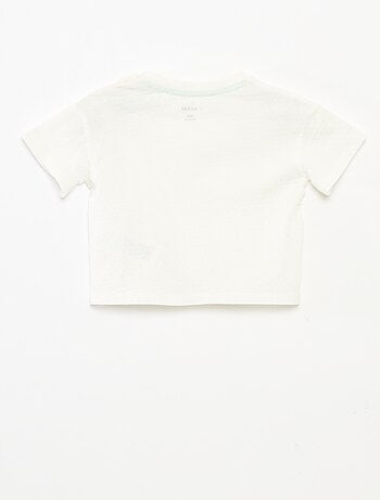 T-shirt em malha gofrada