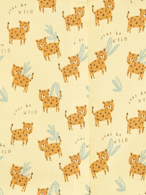 T-shirt em malha gofrada com estampado - Kiabi