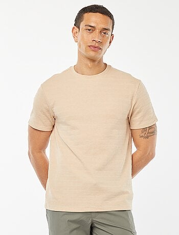 T-shirt em malha jacquard gráfica