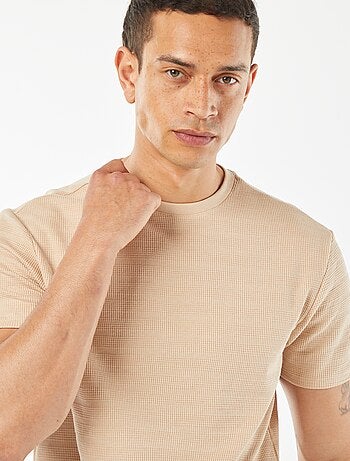 T-shirt em malha jacquard gráfica