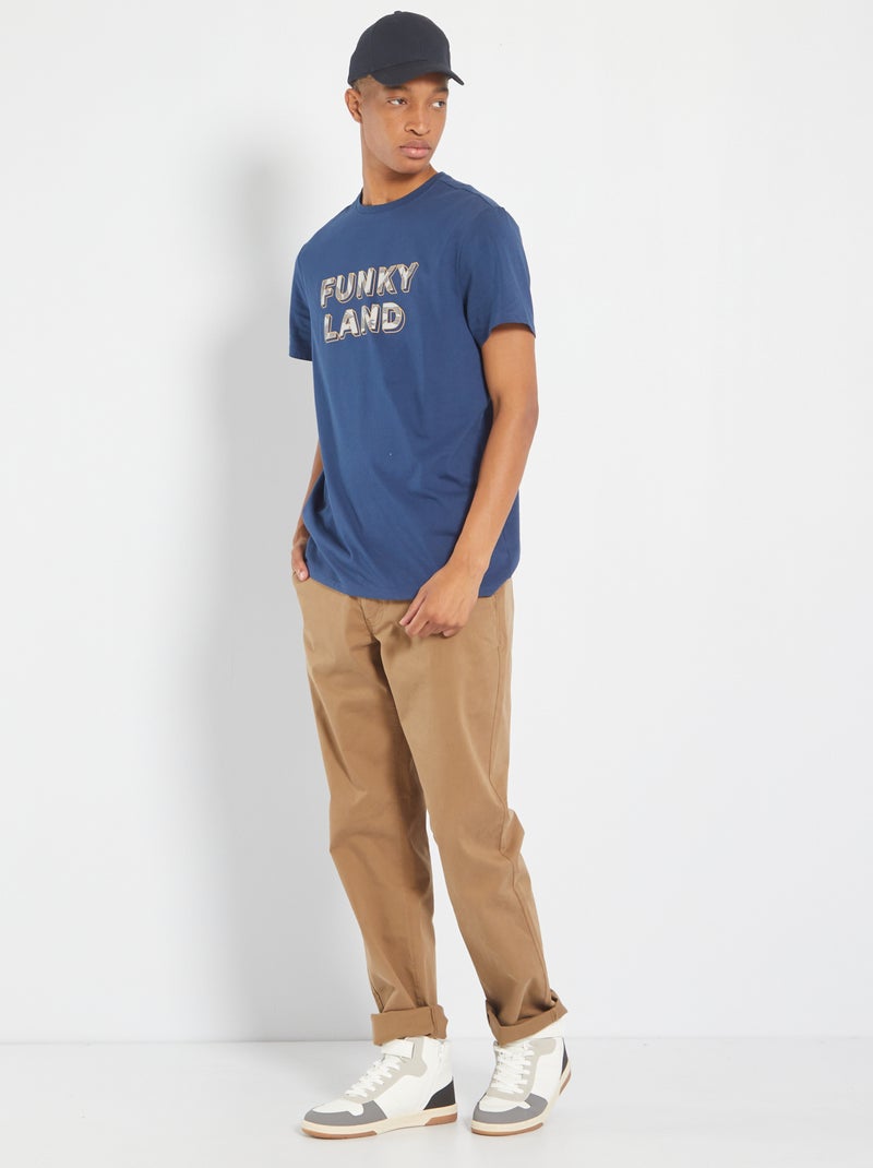T-shirt em malha jersey +1,90 m AZUL - Kiabi