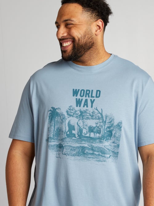 T-shirt em malha jersey - Kiabi