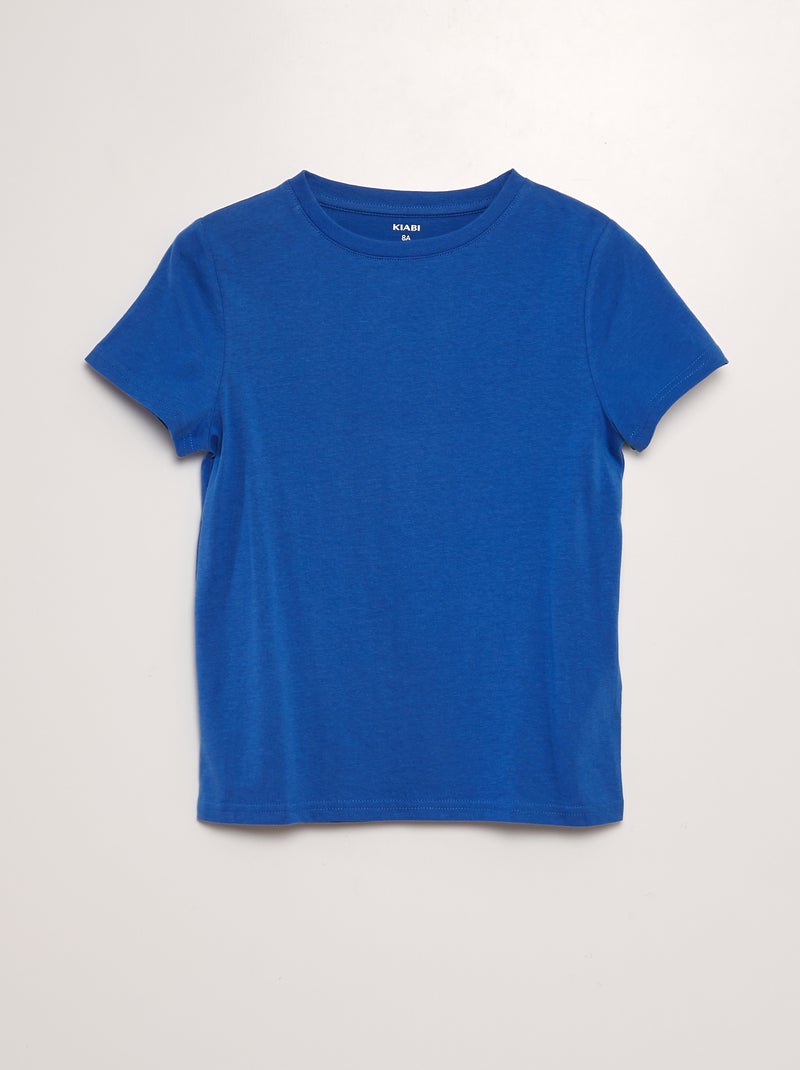 T-shirt em malha jersey AZUL - Kiabi