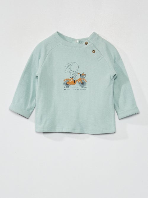 T-shirt em malha jersey - Kiabi