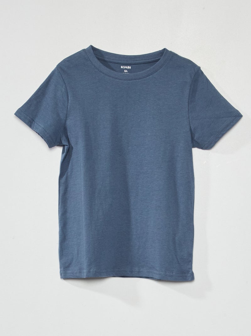 T-shirt em malha jersey AZUL - Kiabi