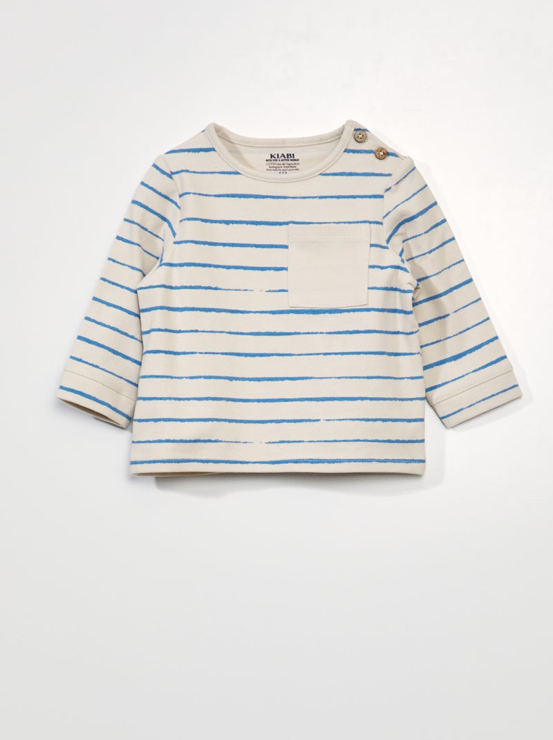 T-shirt em malha jersey BRANCO - Kiabi