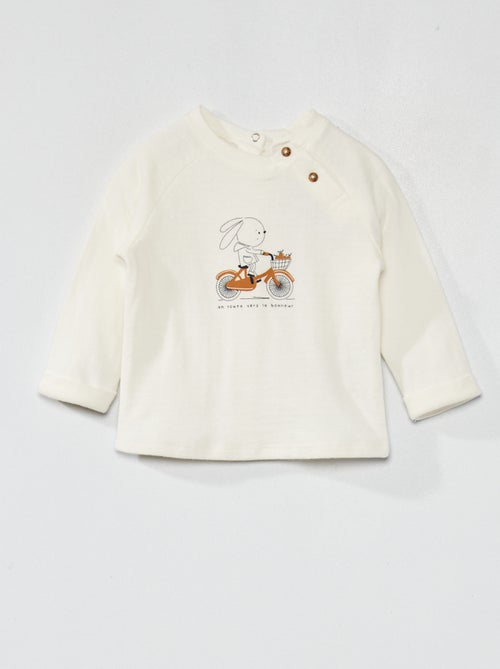 T-shirt em malha jersey - Kiabi