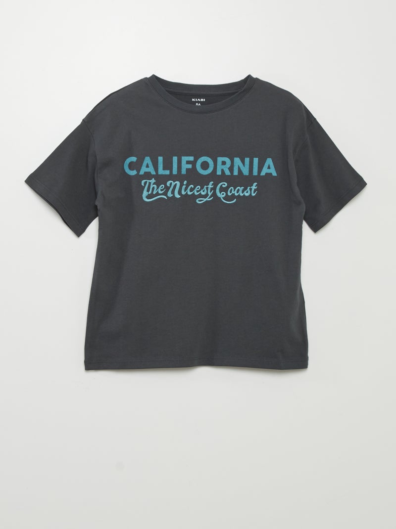 T-shirt em malha jersey CINZA - Kiabi