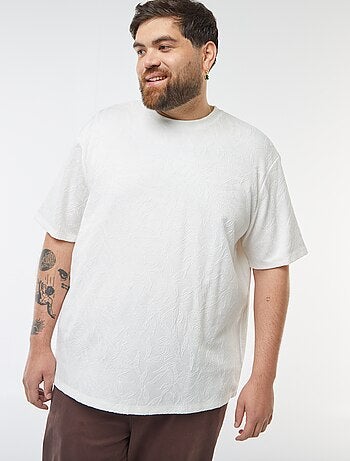T-shirt em malha jersey com bordados all-over