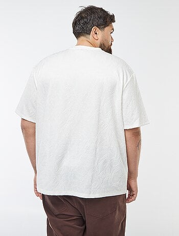 T-shirt em malha jersey com bordados all-over