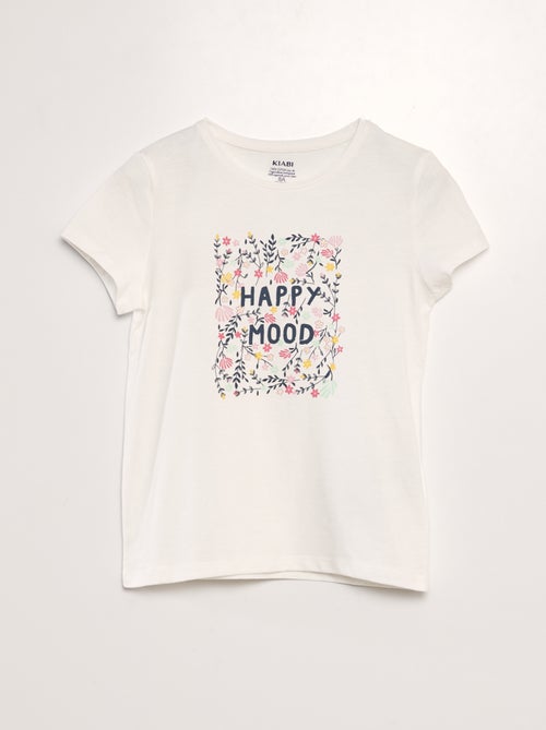 T-shirt em malha jersey com estampado - Kiabi