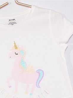 T-shirt em malha jersey com estampado - Kiabi