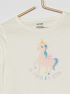 T-shirt em malha jersey com estampado - Kiabi