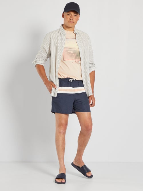T-shirt em malha jersey com estampado - Kiabi