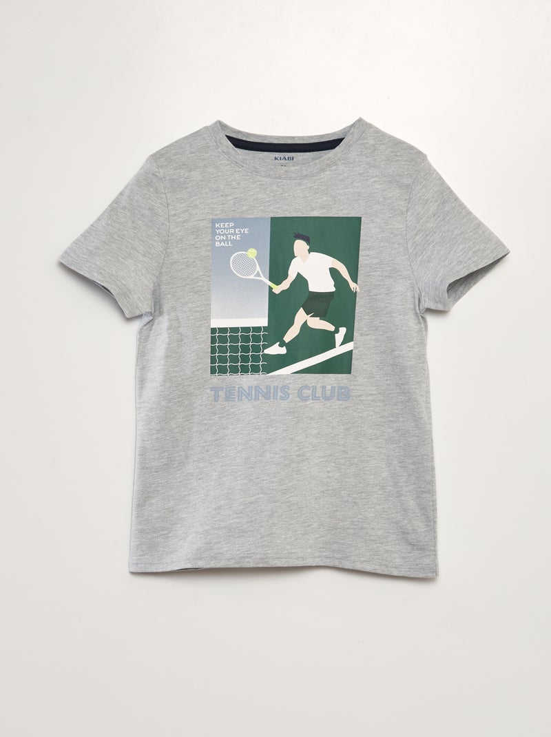 T-shirt em malha jersey com estampado BRANCO - Kiabi