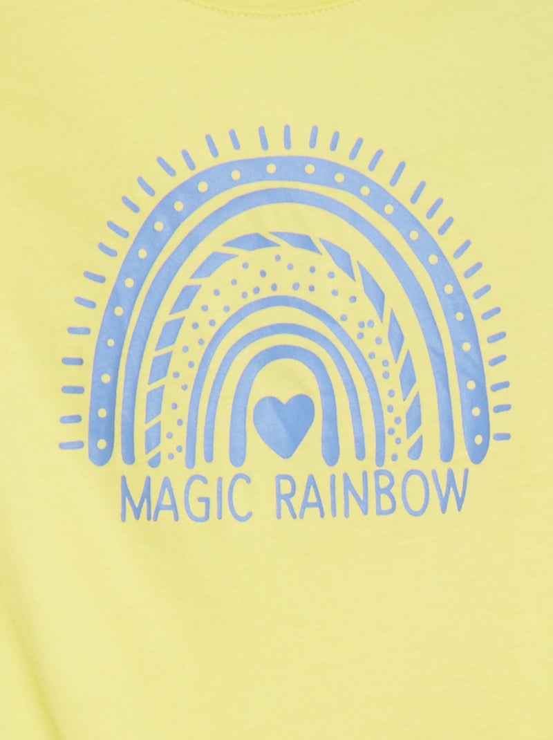 T-shirt em malha jersey com estampado BRANCO - Kiabi