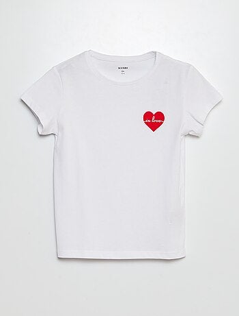 T-shirt em malha jersey com estampado
