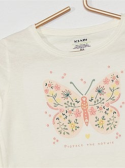 T-shirt em malha jersey com estampado - Kiabi