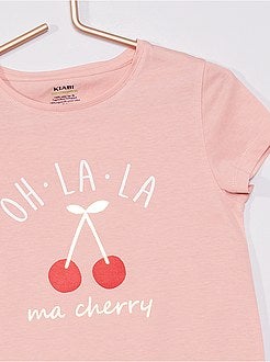 T-shirt em malha jersey com estampado - Kiabi