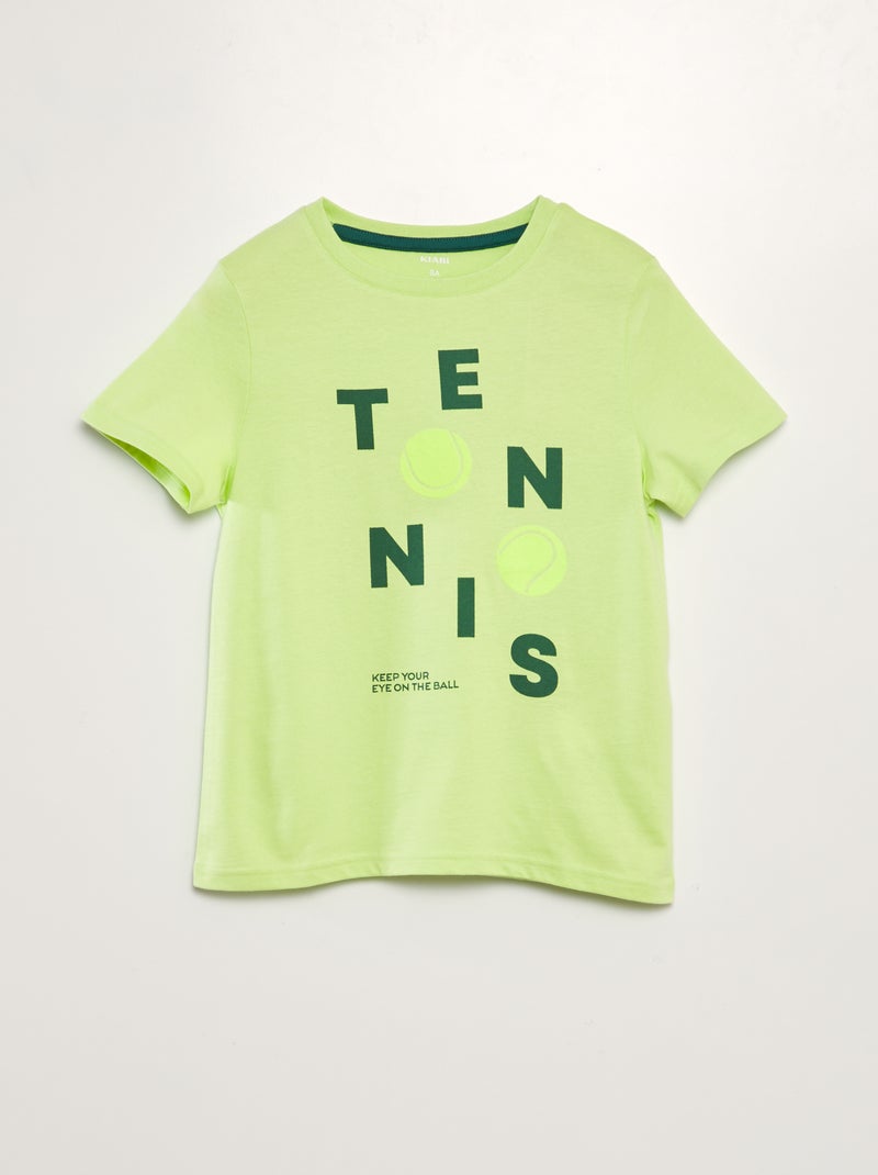 T-shirt em malha jersey com estampado VERDE - Kiabi