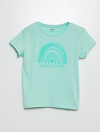T-shirt em malha jersey com estampado