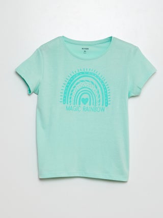 T-shirt em malha jersey com estampado