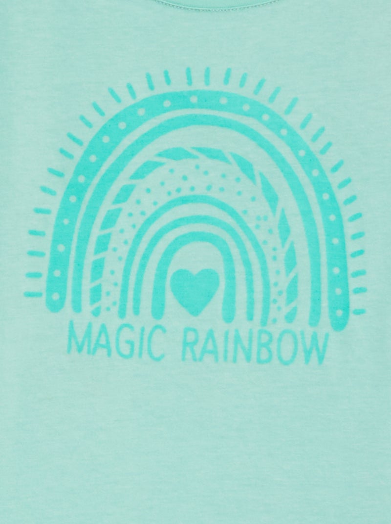 T-shirt em malha jersey com estampado VERDE - Kiabi