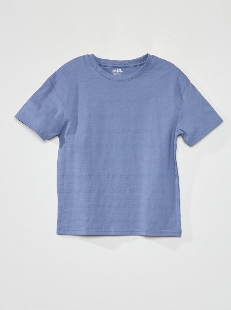 T-shirt em malha jersey de fantasia AZUL - Kiabi