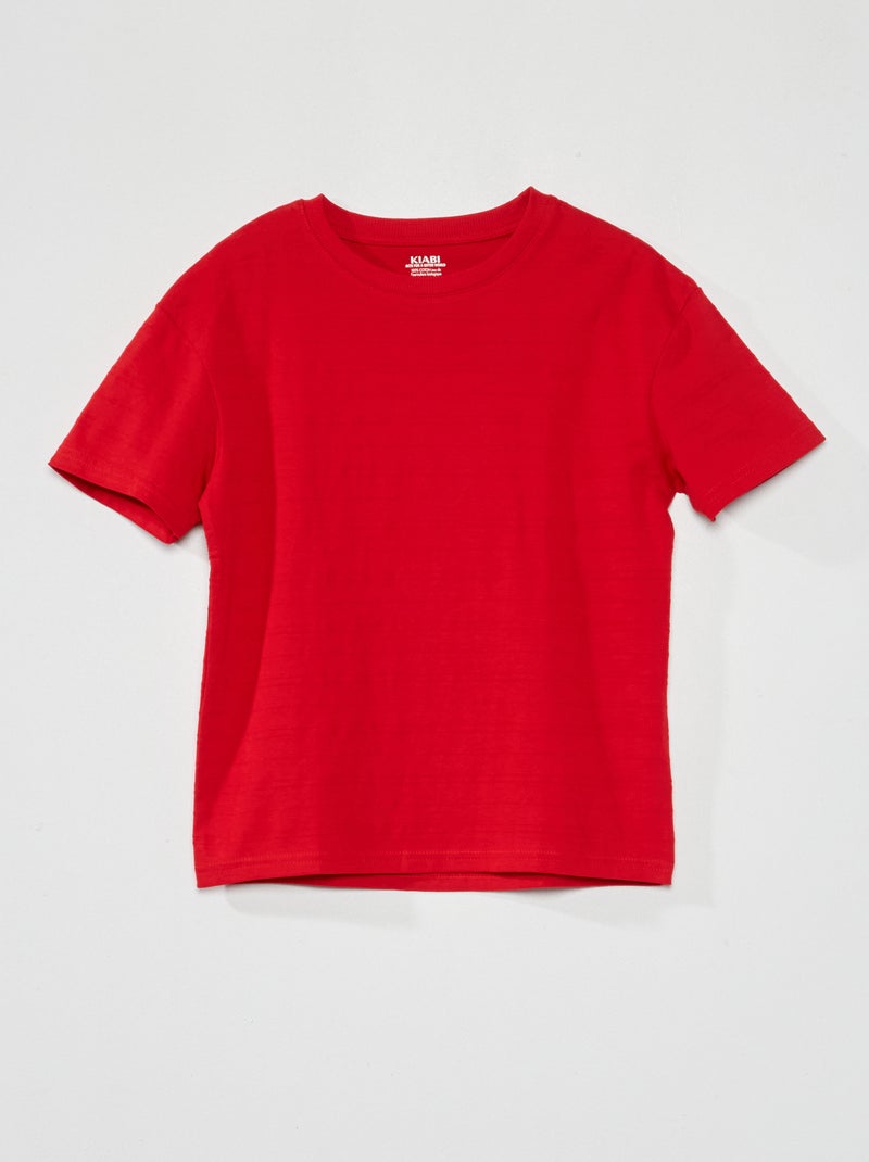 T-shirt em malha jersey de fantasia VERMELHO - Kiabi
