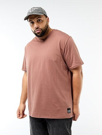 T-shirt em malha jersey de manga curta